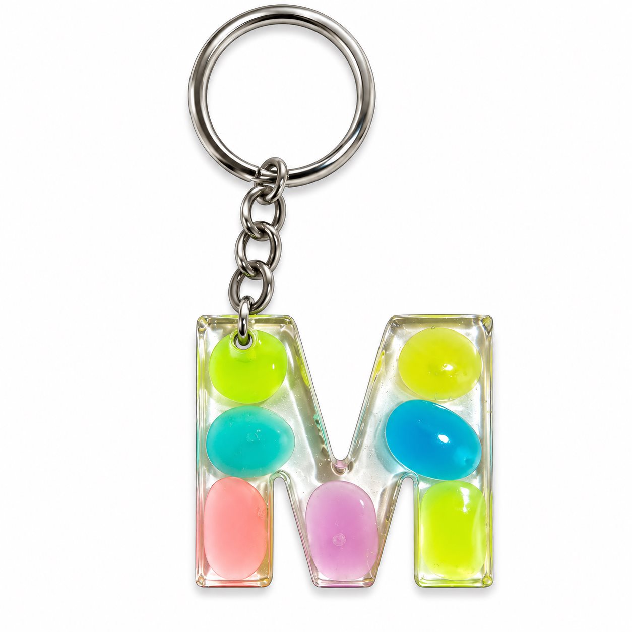 Luxury Handmade Resin Alphabet Keychain Rs.199
