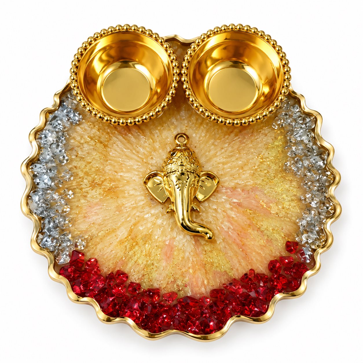 Luxury Resin Mini Pooja Thali Rs.299