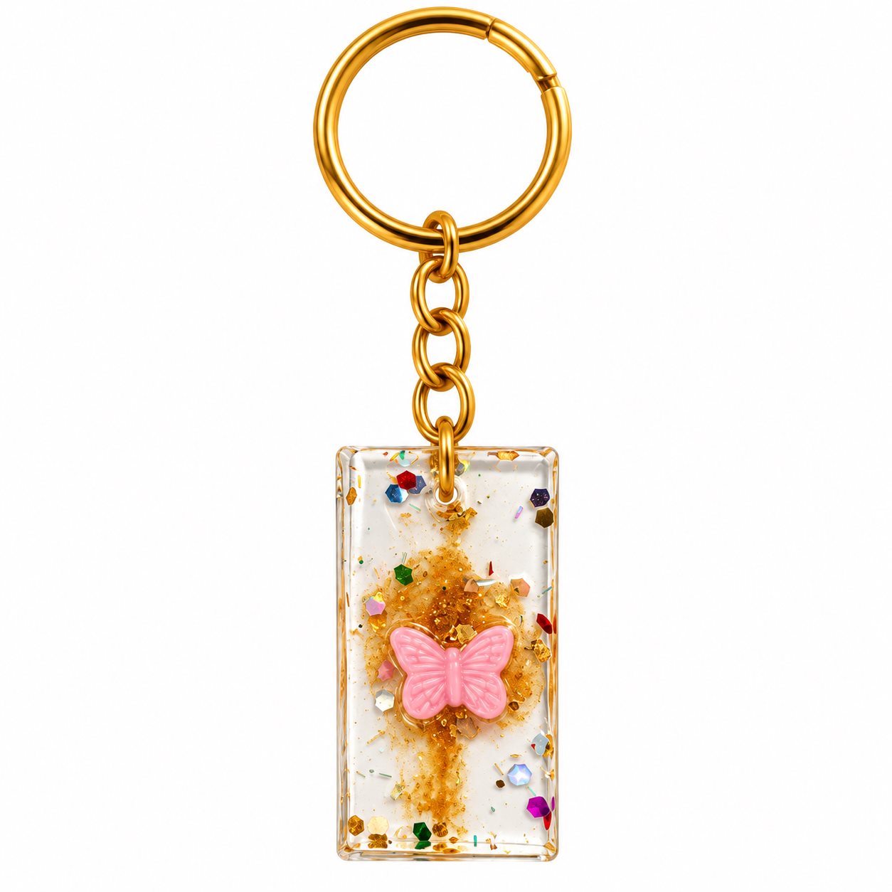Handmade Resin Rectangle Keychain Rs.199
