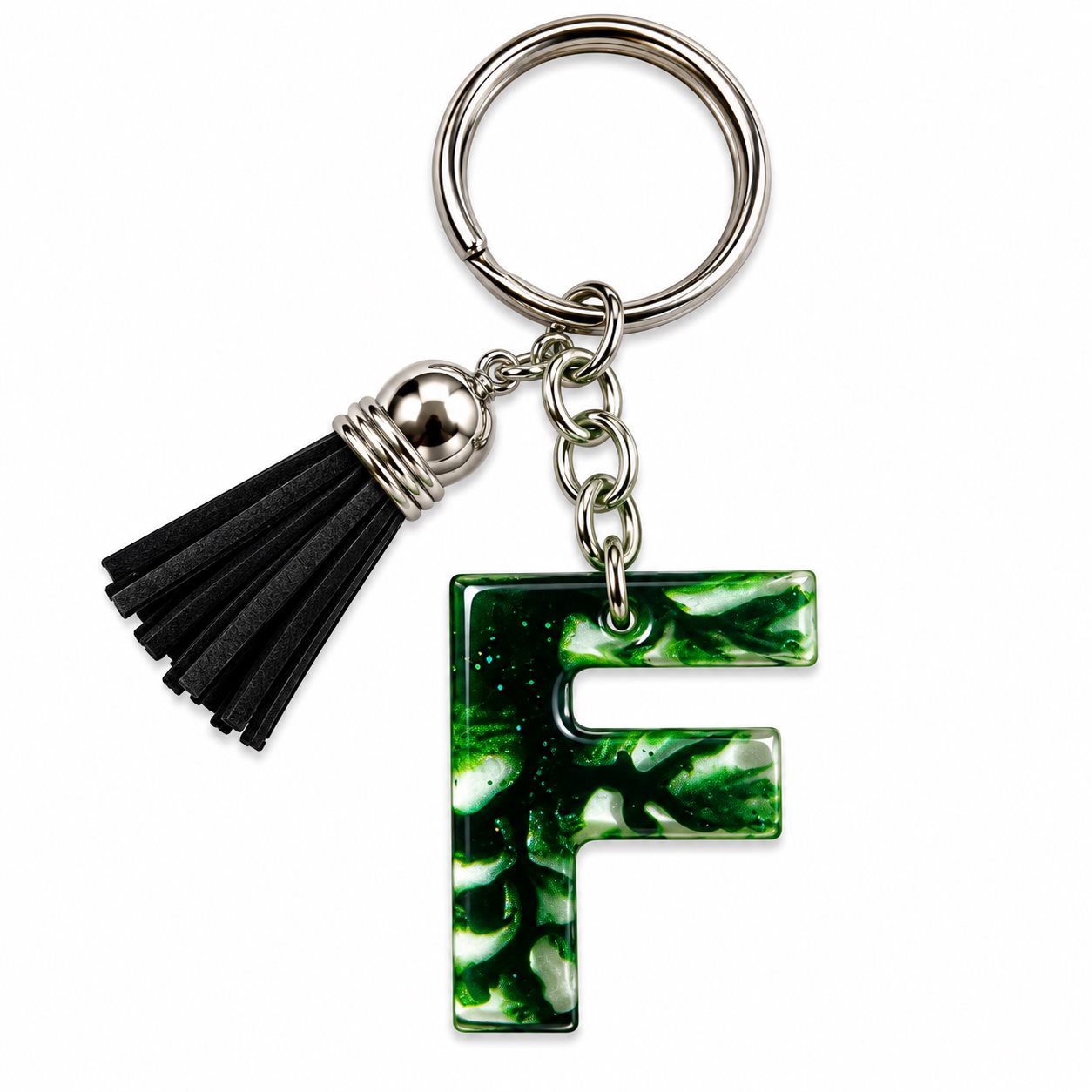 Luxury Handmade Resin Alphabet Keychain Rs.199