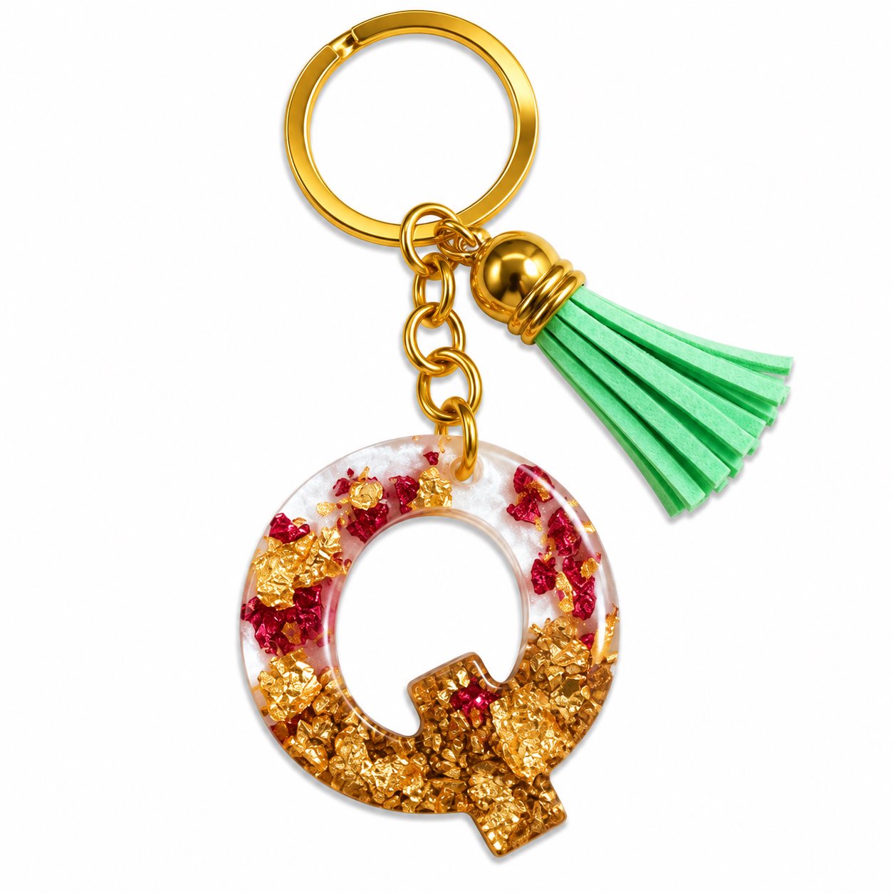 Luxury Handmade Resin Alphabet Keychain Rs.199