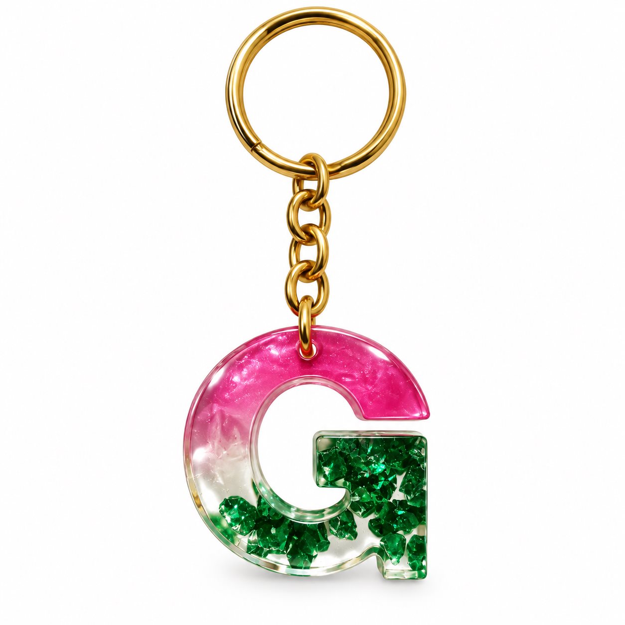 Luxury Handmade Resin Alphabet Keychain Rs.199
