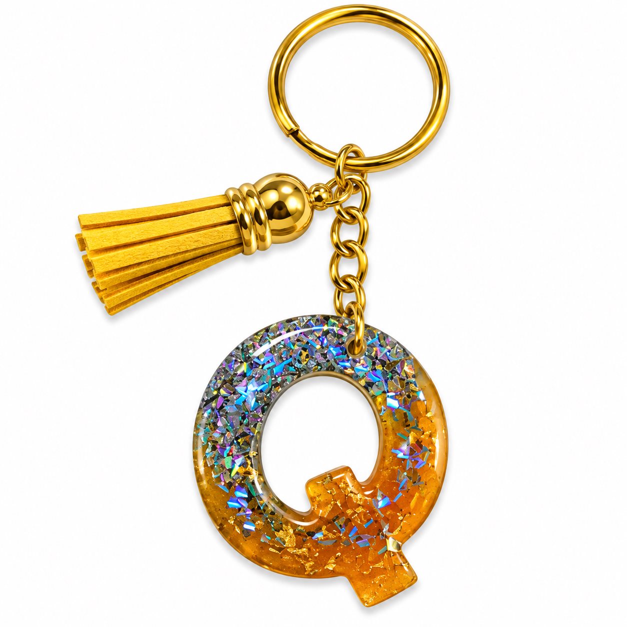 Luxury Handmade Resin Alphabet Keychain Rs.199