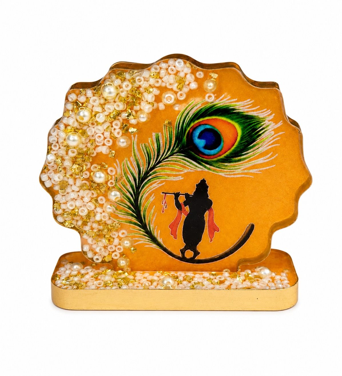 Lord Krishna & Peacock Feather Resin Stand Rs.399