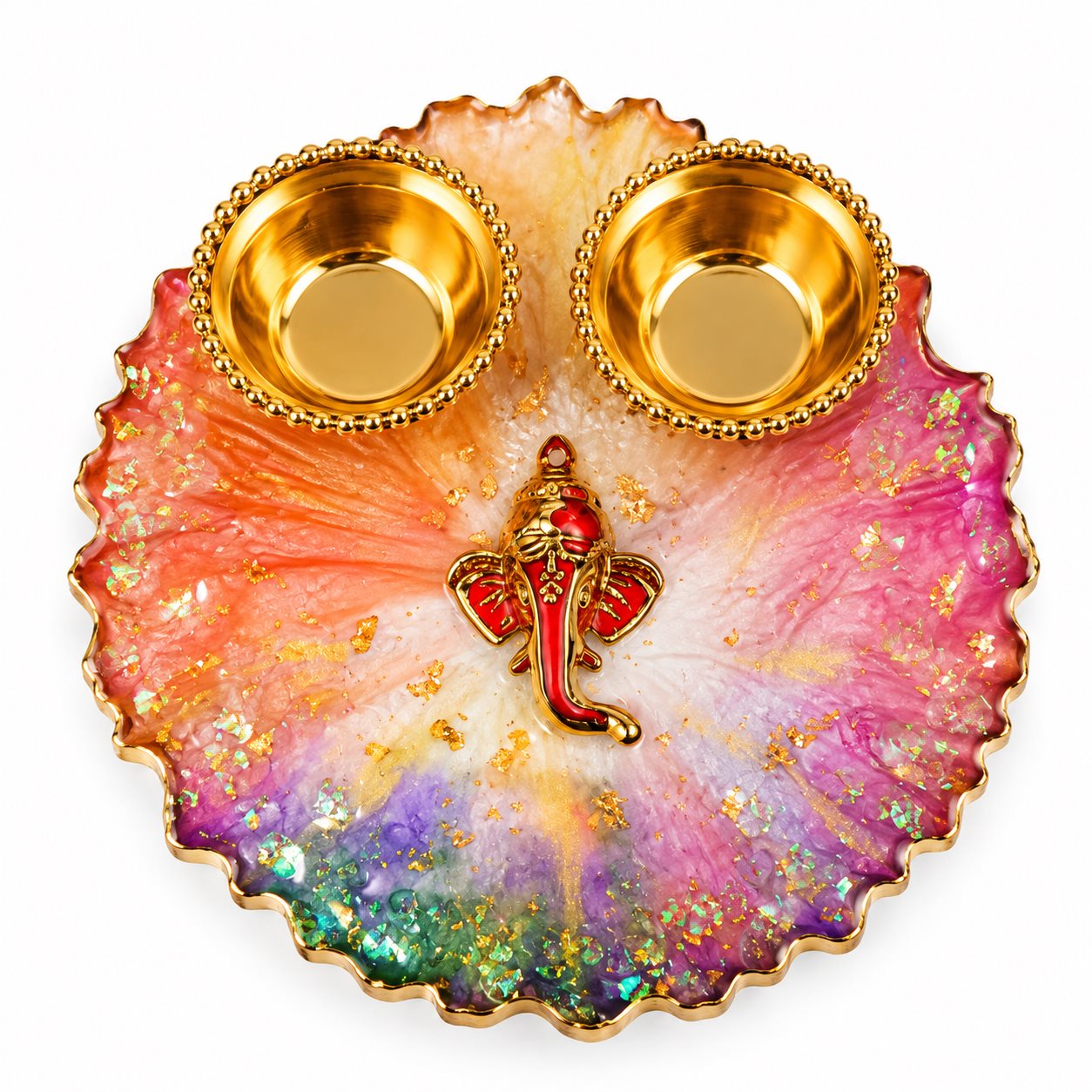 Luxury Resin Mini Pooja Thali Rs.299
