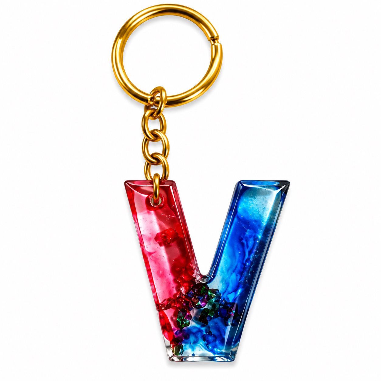 Luxury Handmade Resin Alphabet Keychain Rs.199