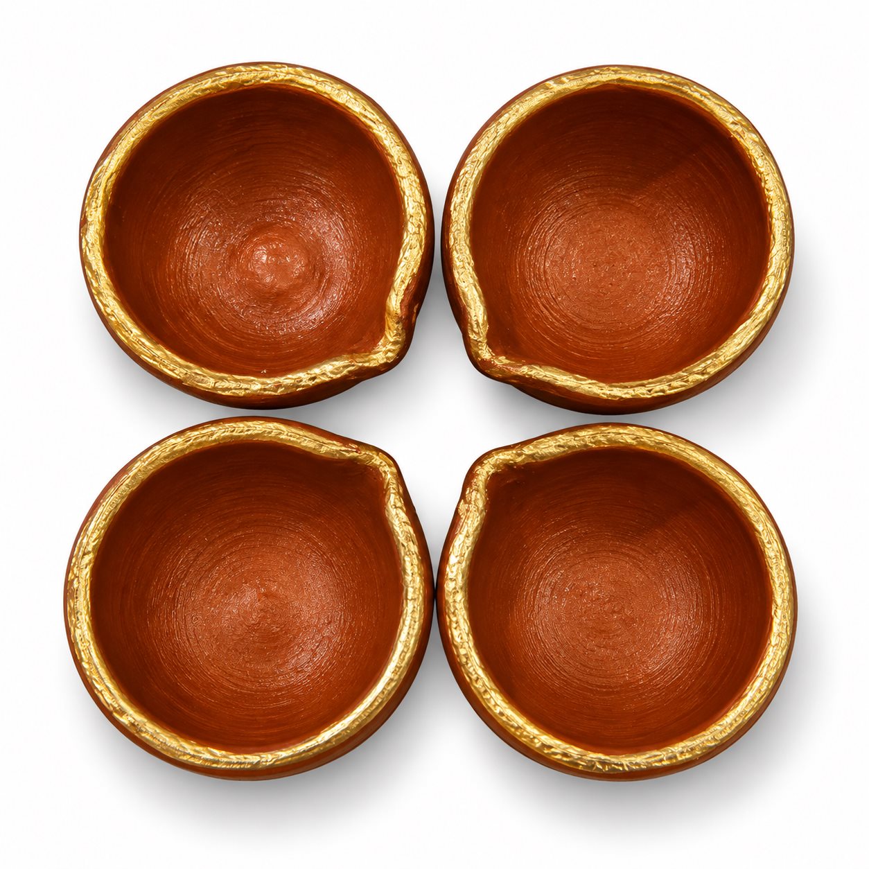 Premium Handmade Clay Diyas Set of 4 Rs.99