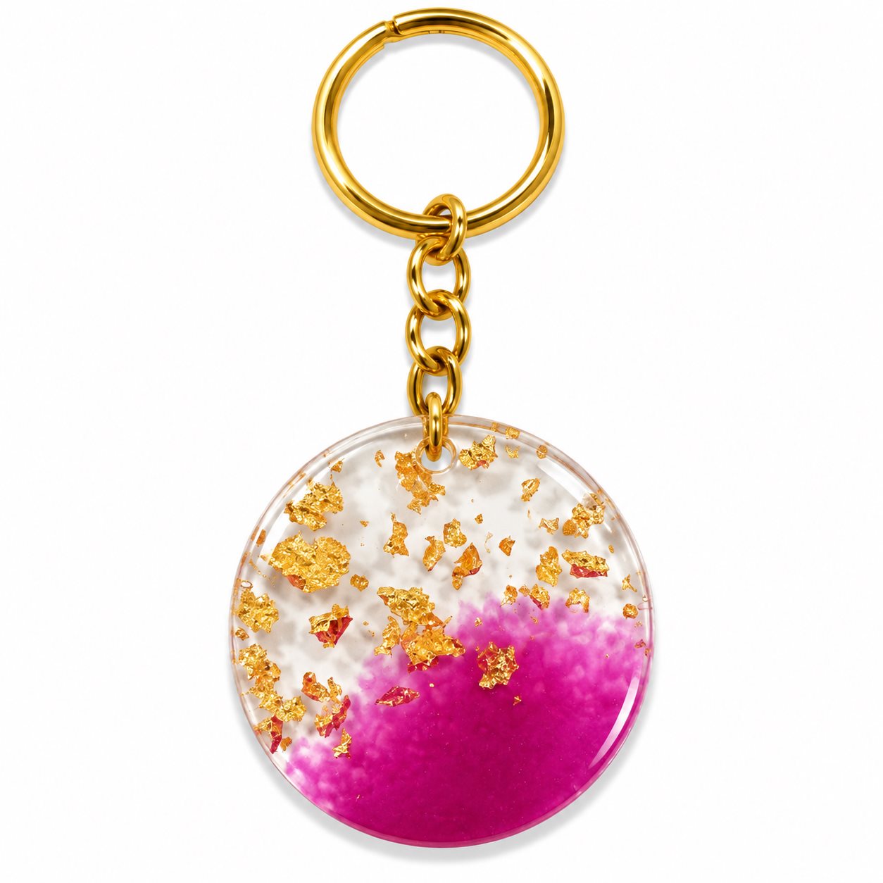 Handmade Round Resin keychain Rs.199