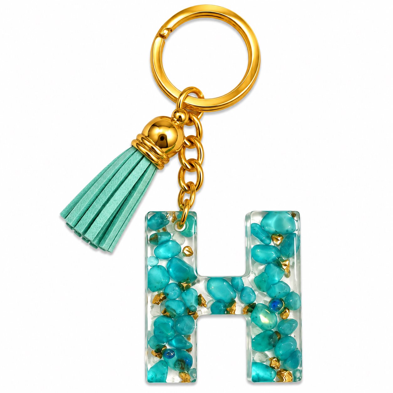 Luxury Handmade Resin Alphabet Keychain Rs.199