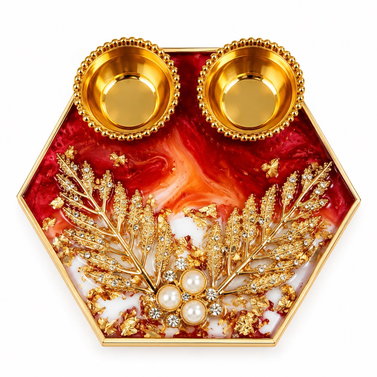 Luxury Resin Mini Pooja Thali Rs.299