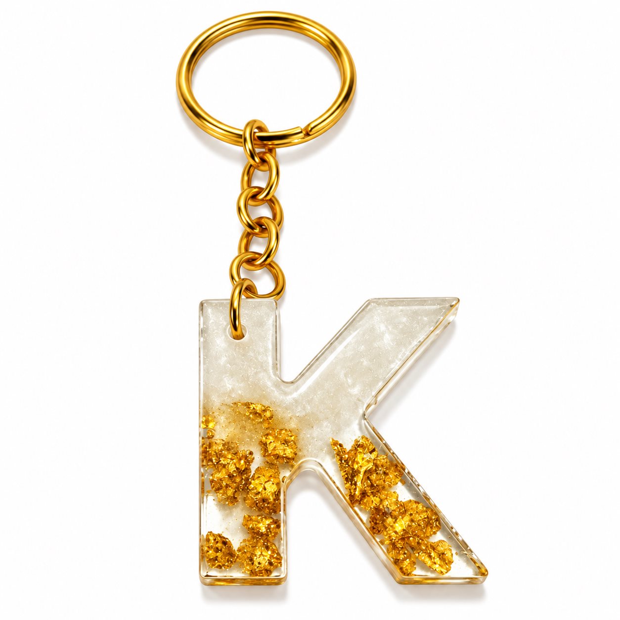 Luxury Handmade Resin Alphabet Keychain Rs.199