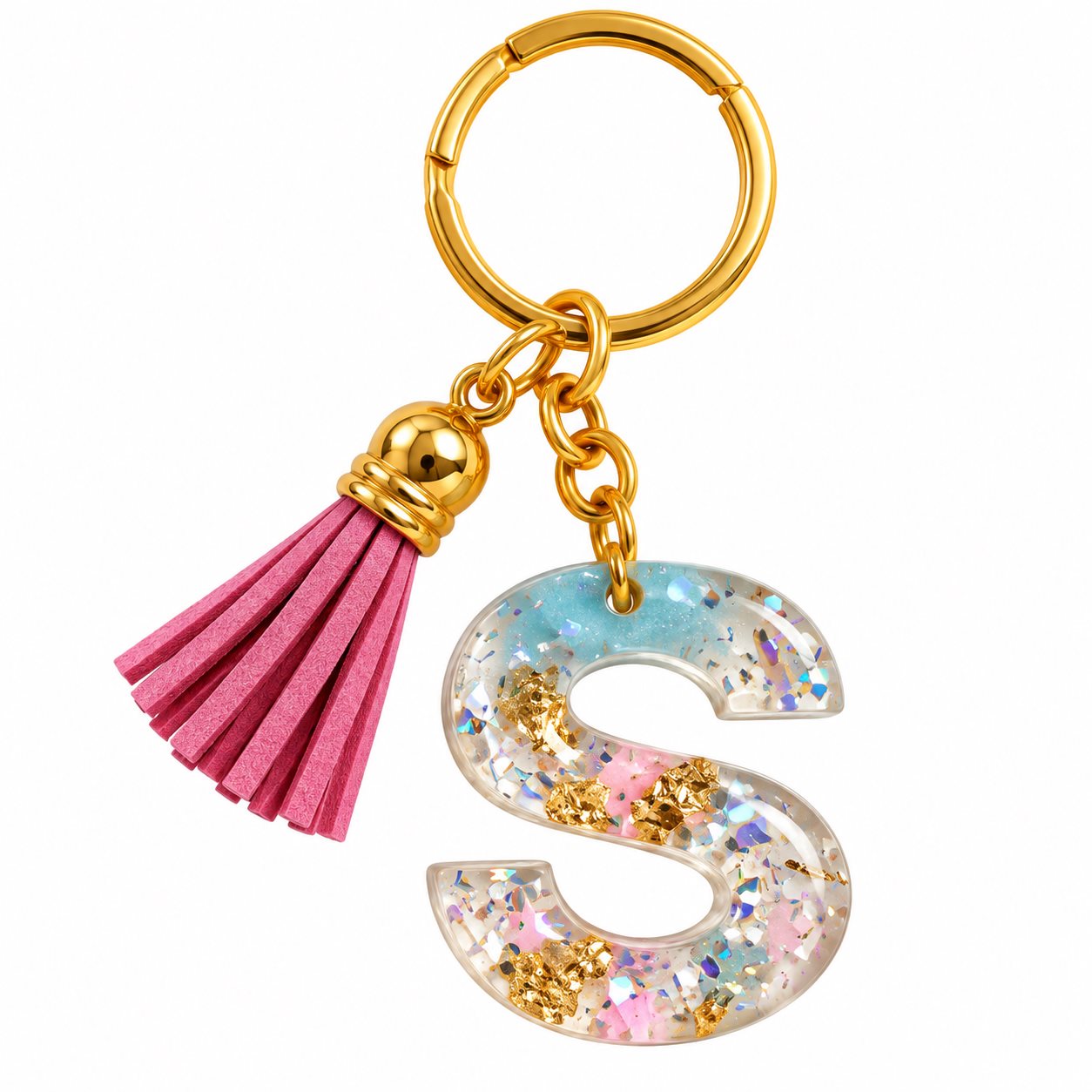Luxury Handmade Resin Alphabet Keychain Rs.199