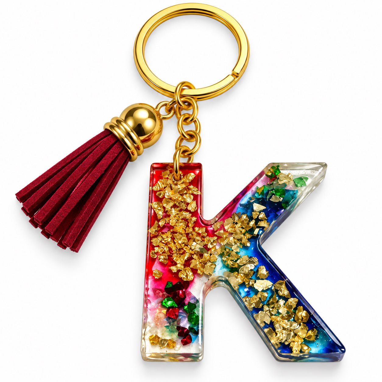 Luxury Handmade Resin Alphabet Keychain Rs.199