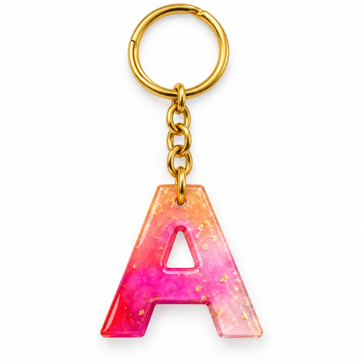 Luxury Handmade Resin Alphabet Keychain Rs.199