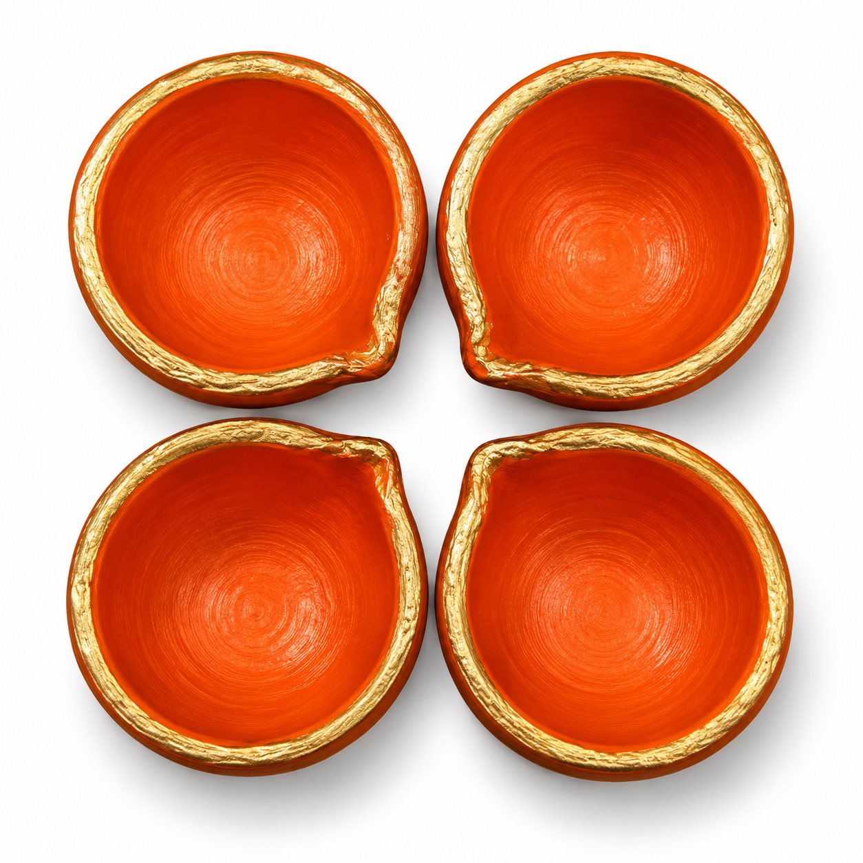 Premium Handmade Clay Diyas Set of 4 Rs.99