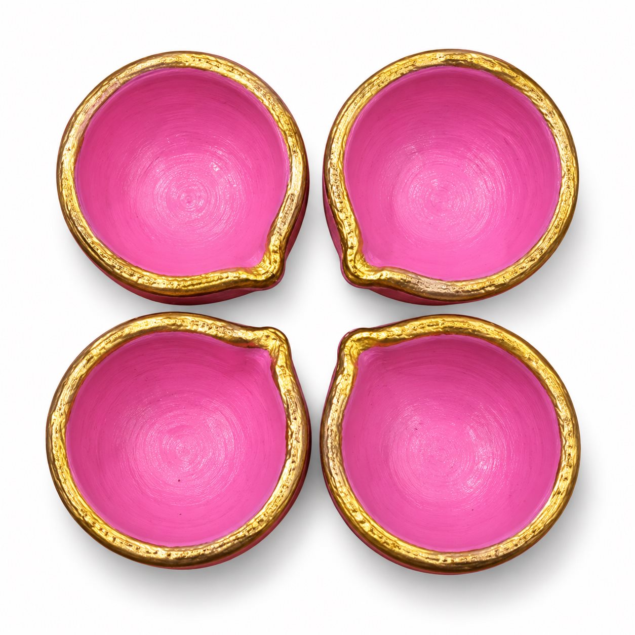 Premium Handmade Clay Diyas Set of 4 Rs.99