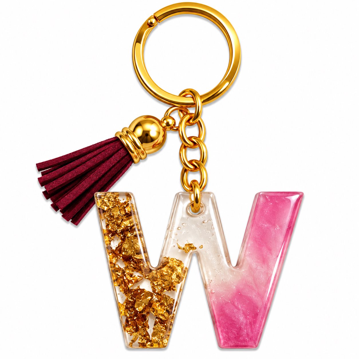 Luxury Handmade Resin Alphabet Keychain Rs.199
