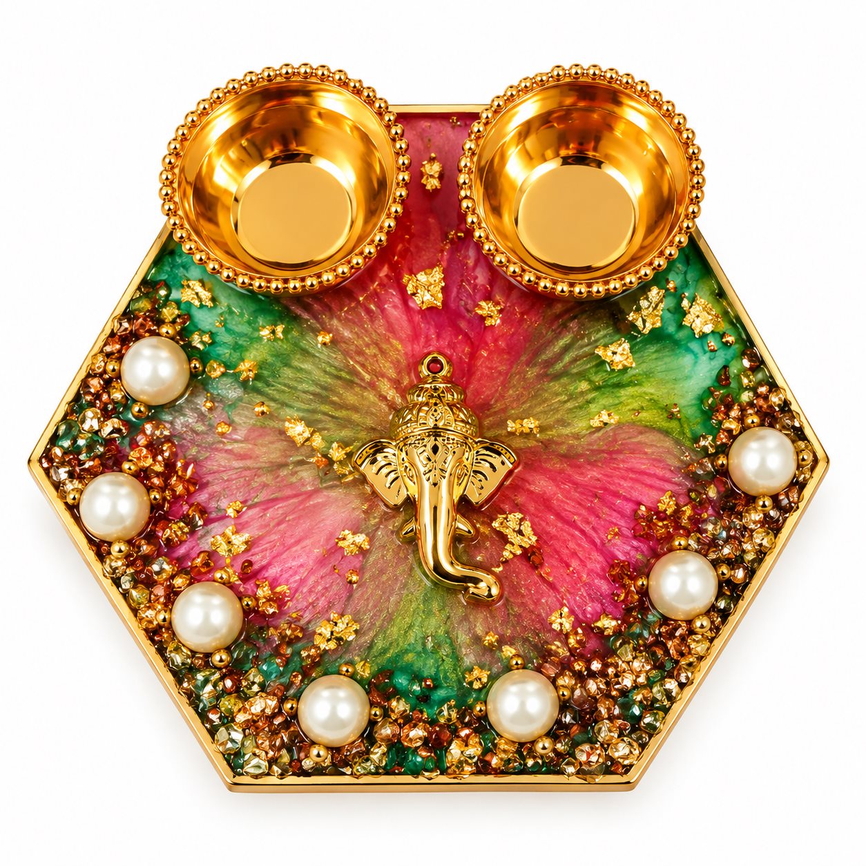 Luxury Resin Mini Pooja Thali Rs.299