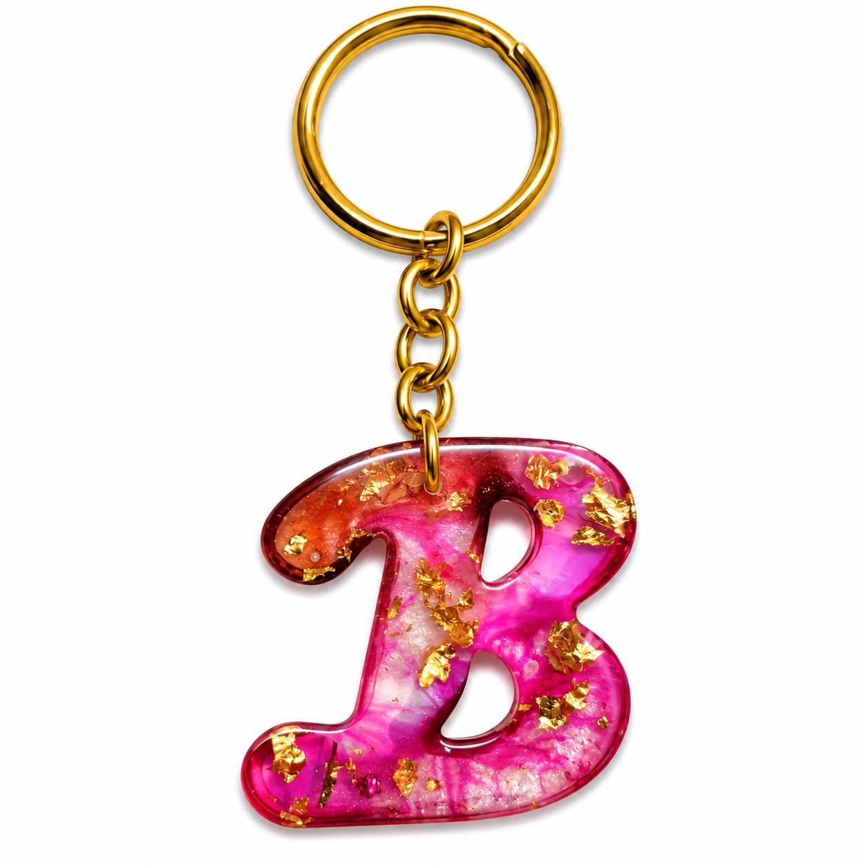 Luxury Handmade Resin Alphabet Keychain Rs.199