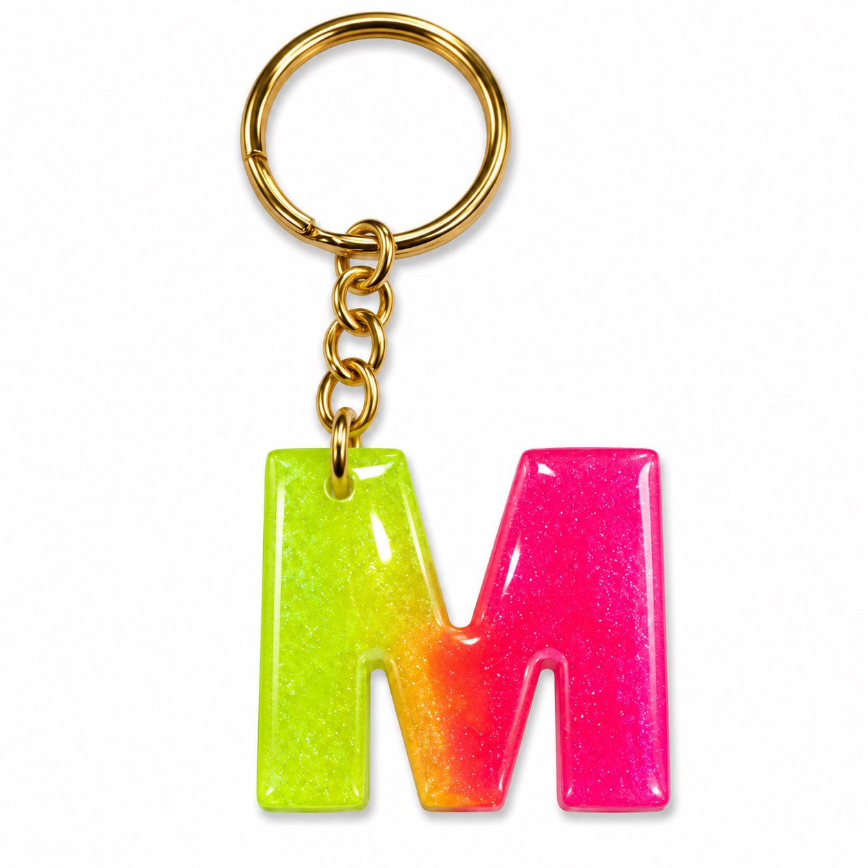Luxury Handmade Resin Alphabet Keychain Rs.199