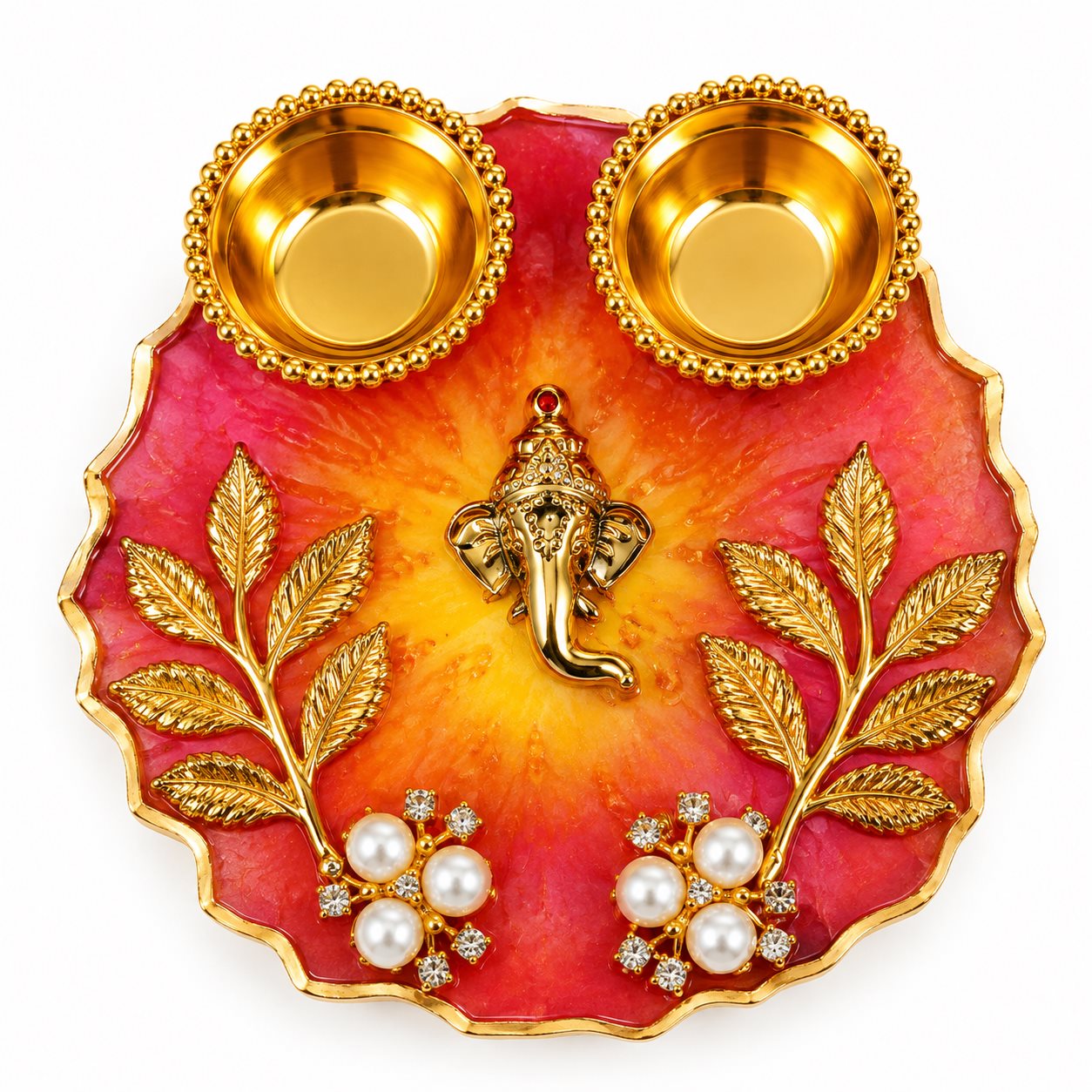 Luxury Resin Mini Pooja Thali Rs.299