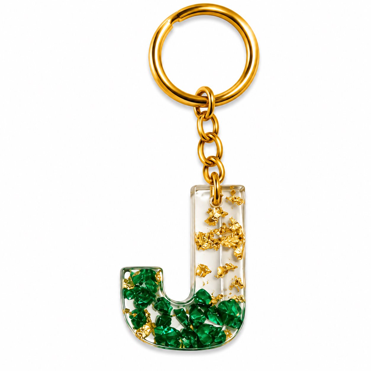 Luxury Handmade Resin Alphabet Keychain Rs.199