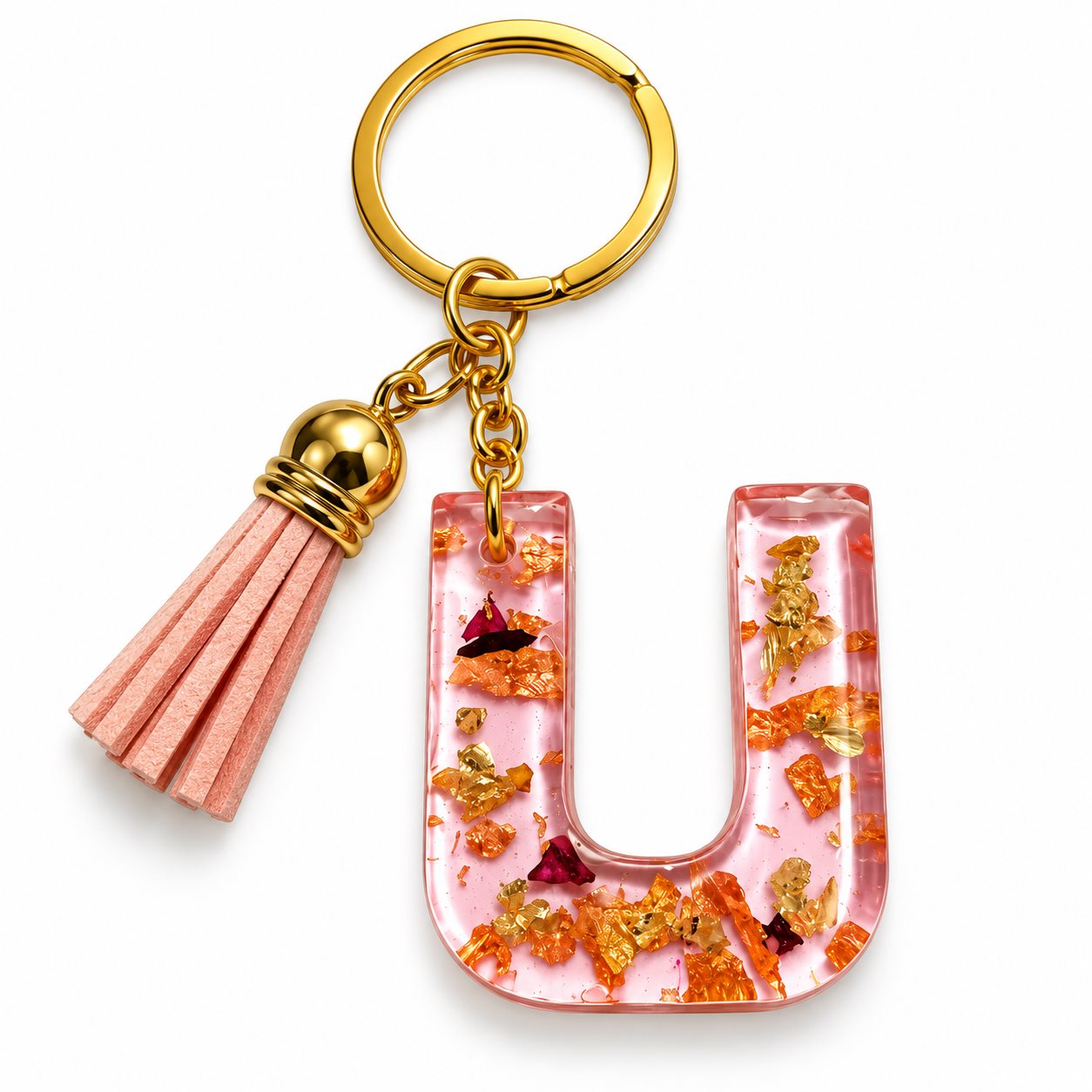 Luxury Handmade Resin Alphabet Keychain Rs.199