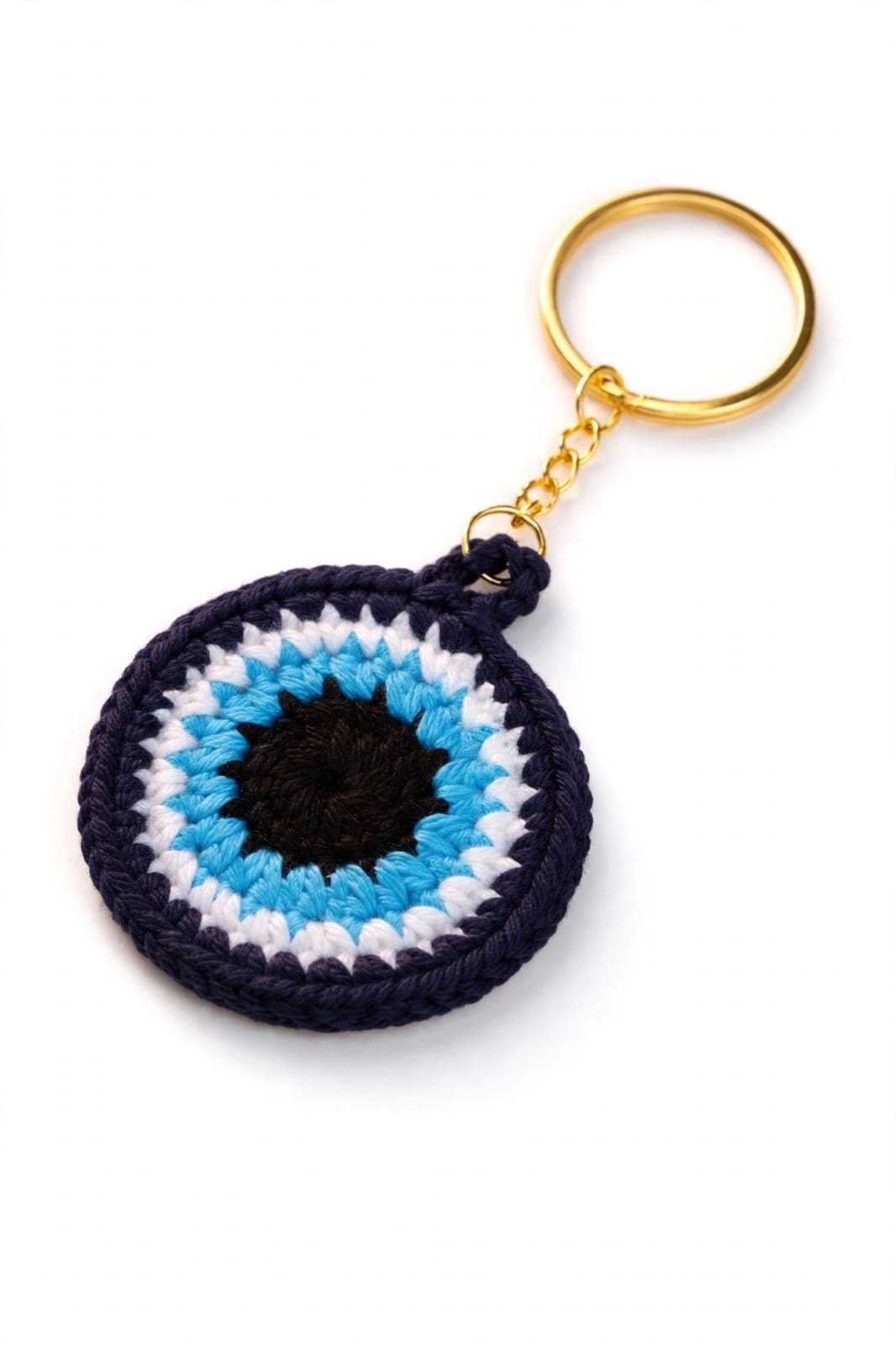 Crocheted evil eye keychain Rs.99