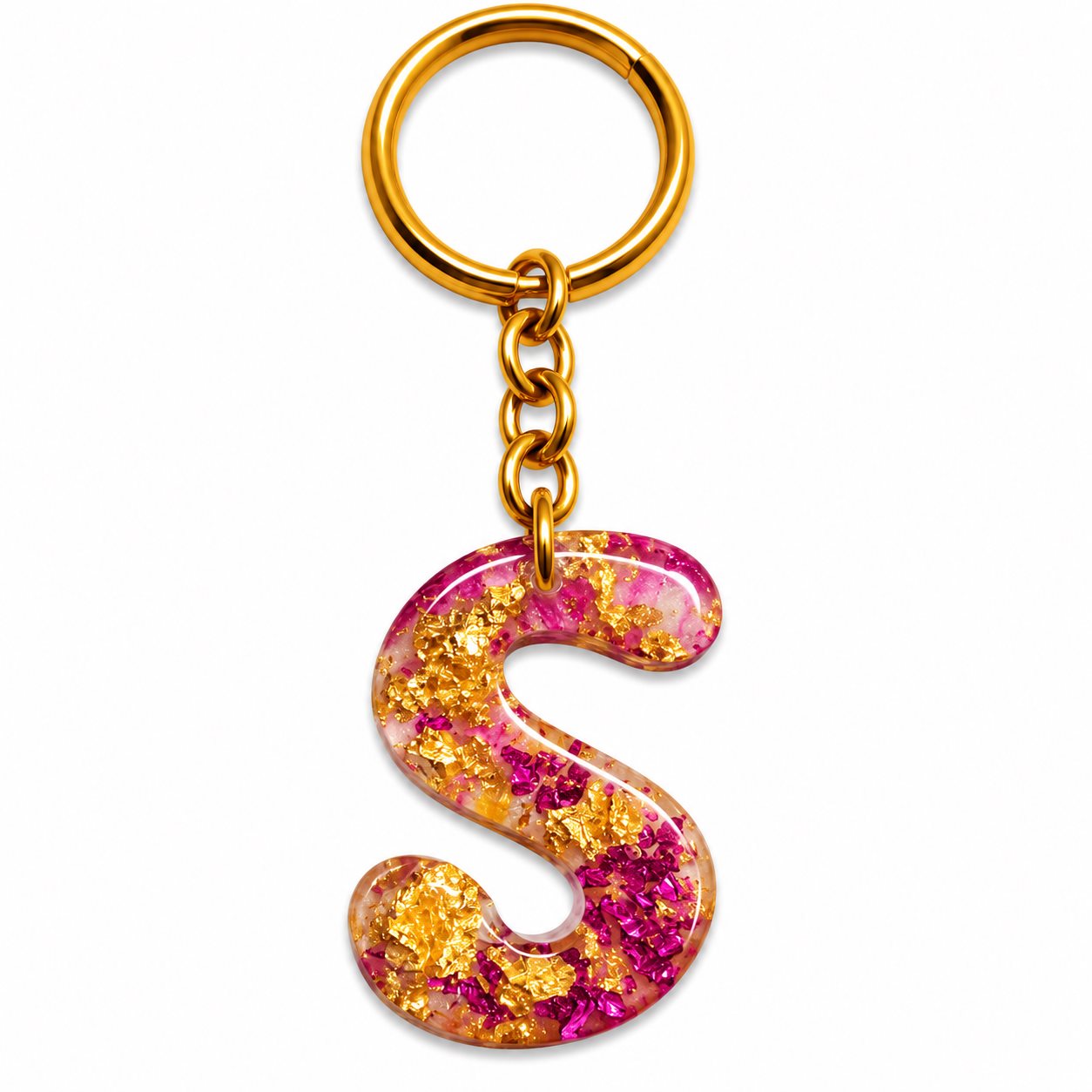 Luxury Handmade Resin Alphabet Keychain Rs.199