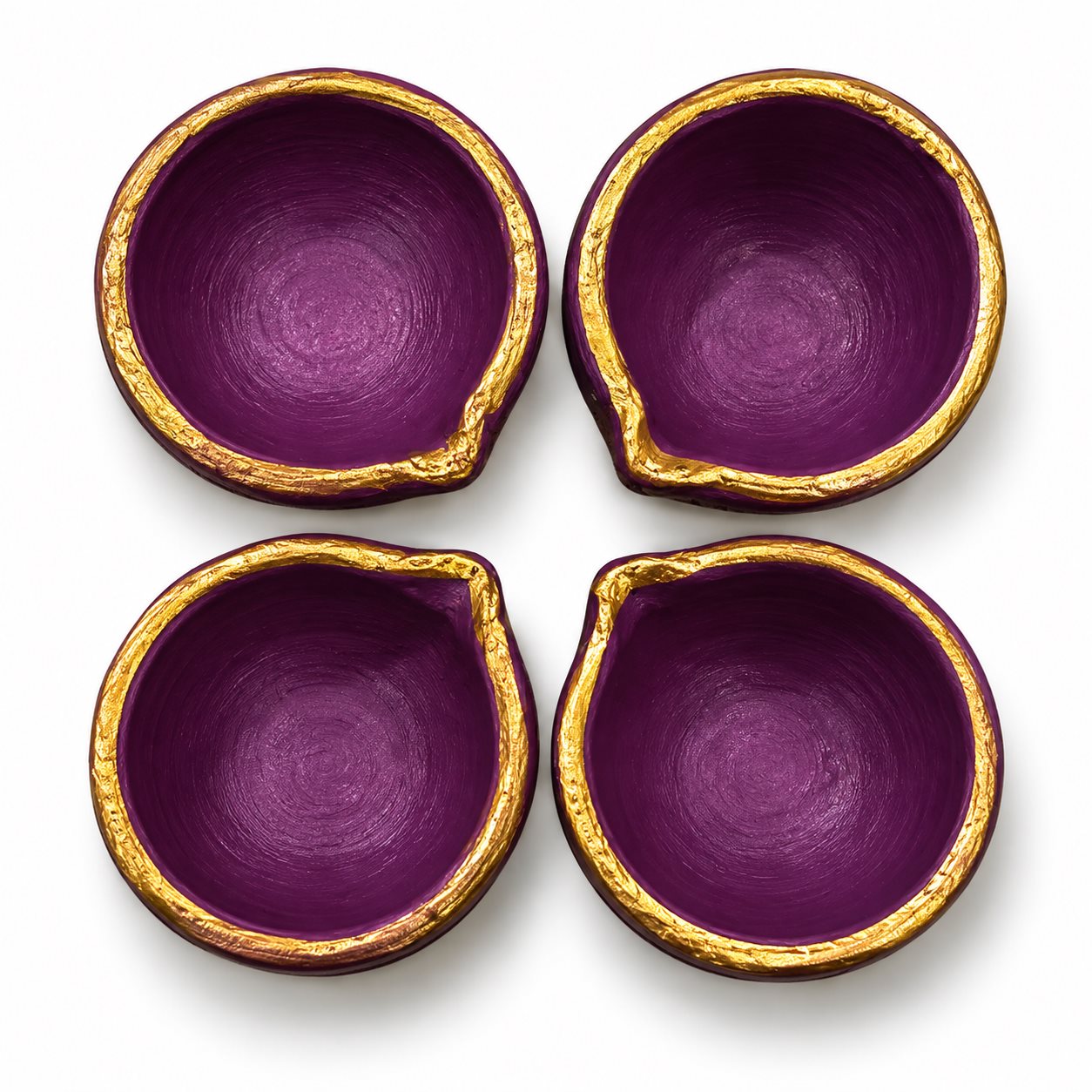 Premium Handmade Clay Diyas Set of 4 Rs.99