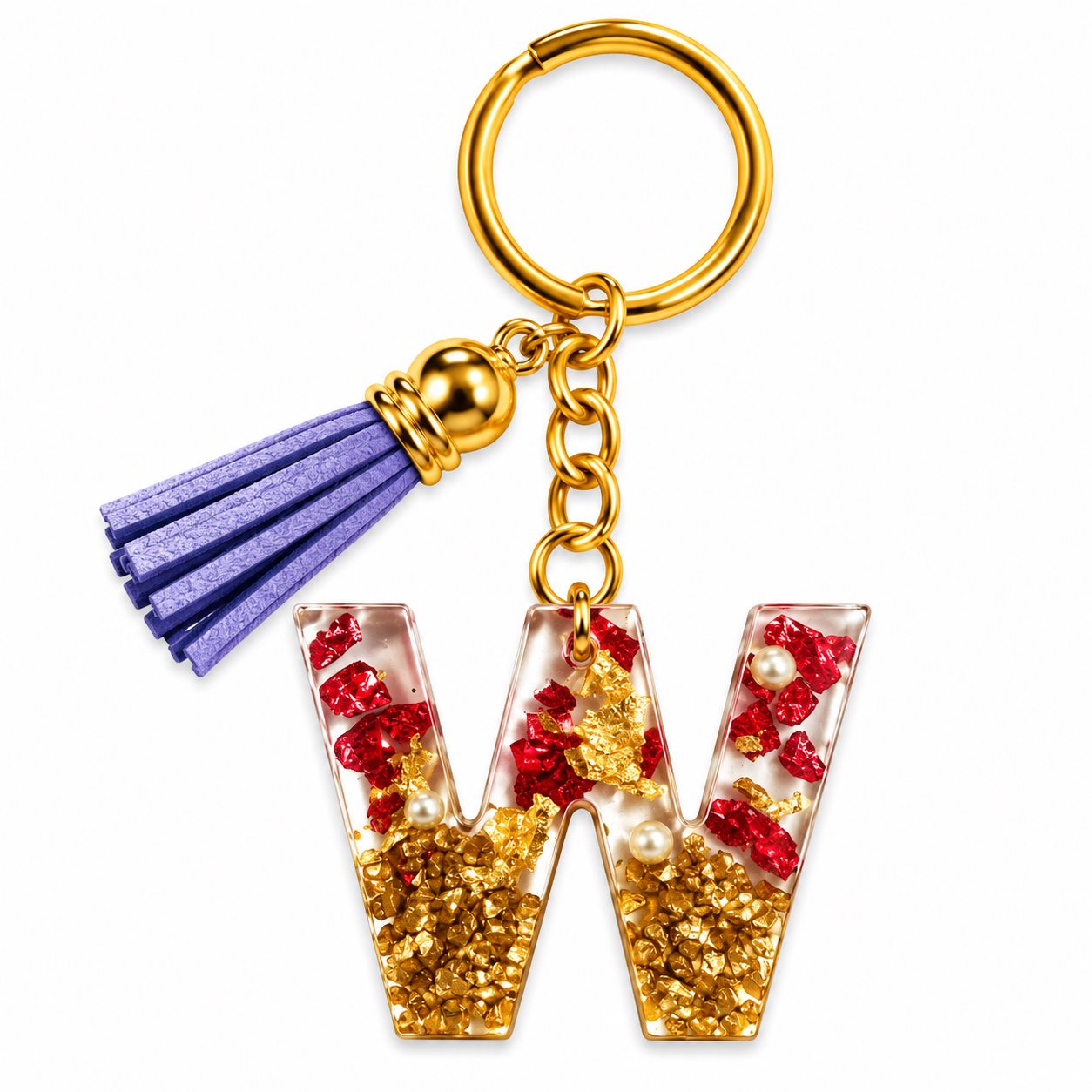 Luxury Handmade Resin Alphabet Keychain Rs.199