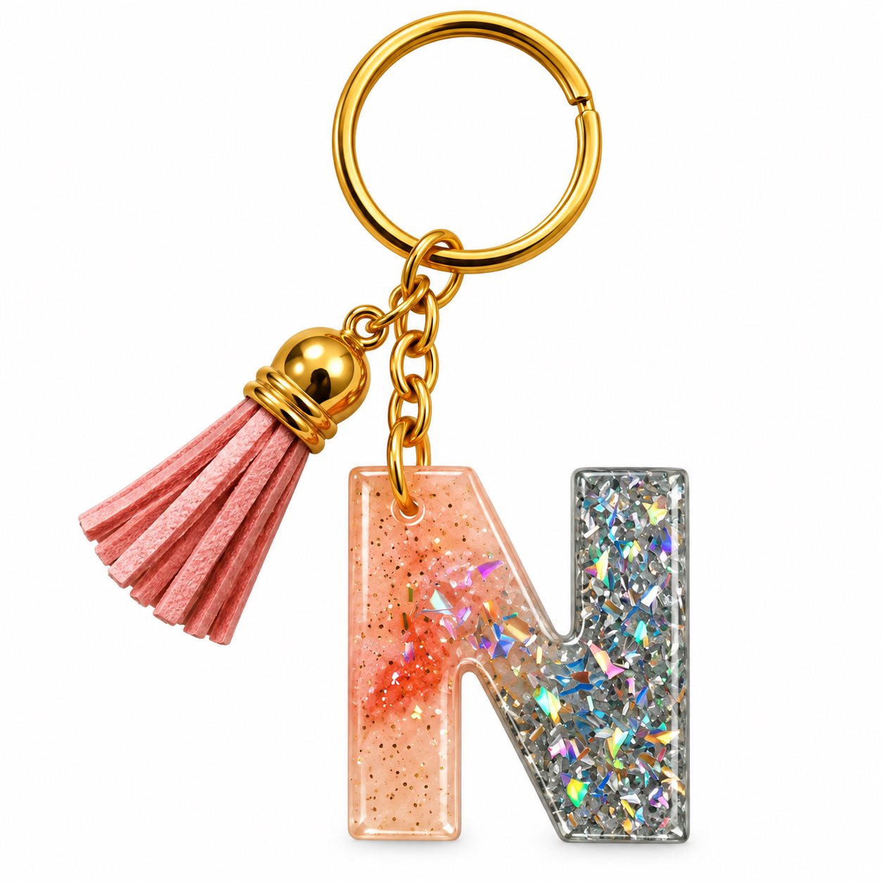 Luxury Handmade Resin Alphabet Keychain Rs.199