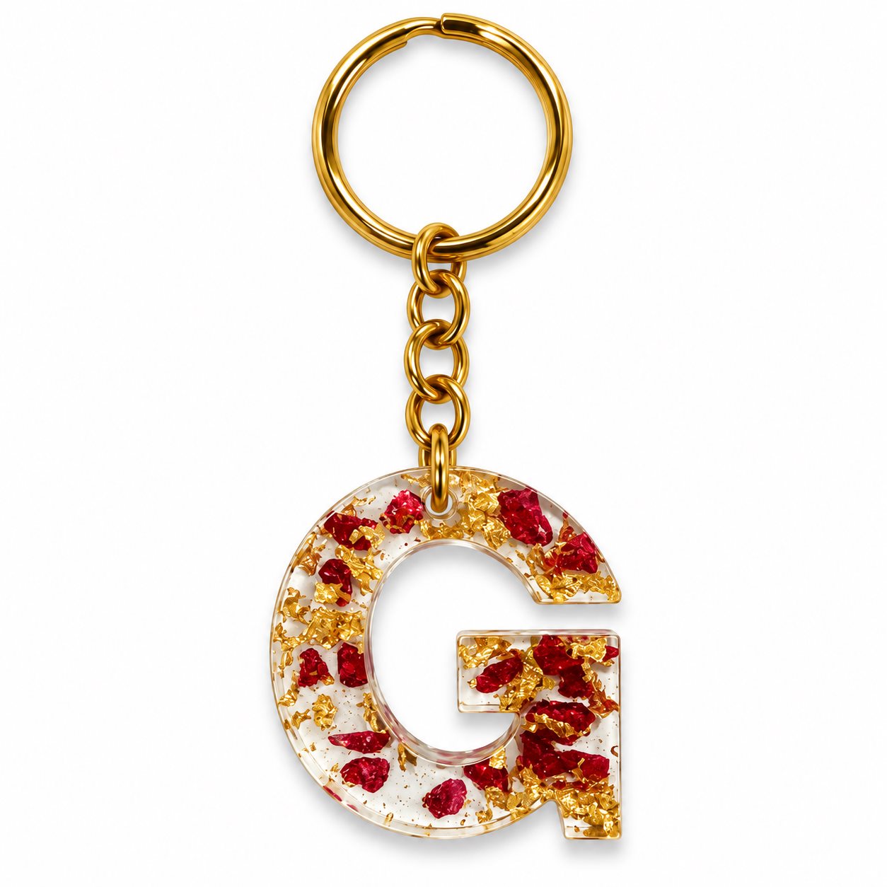 Luxury Handmade Resin Alphabet Keychain Rs.199