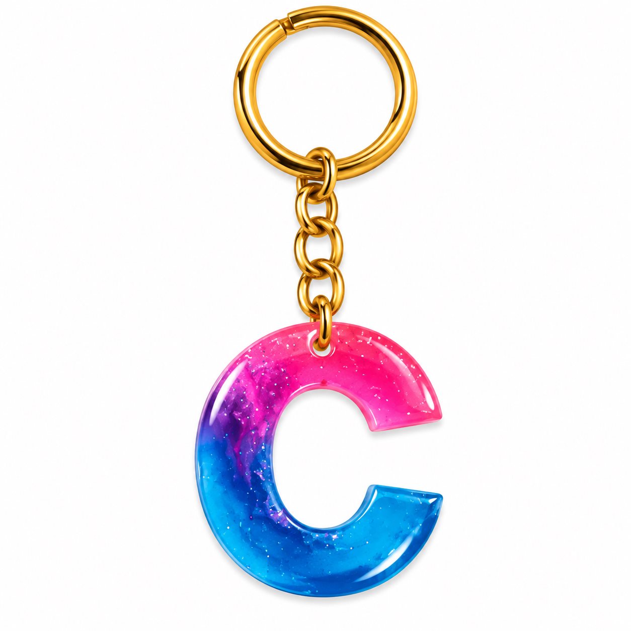 Luxury Handmade Resin Alphabet Keychain Rs.199