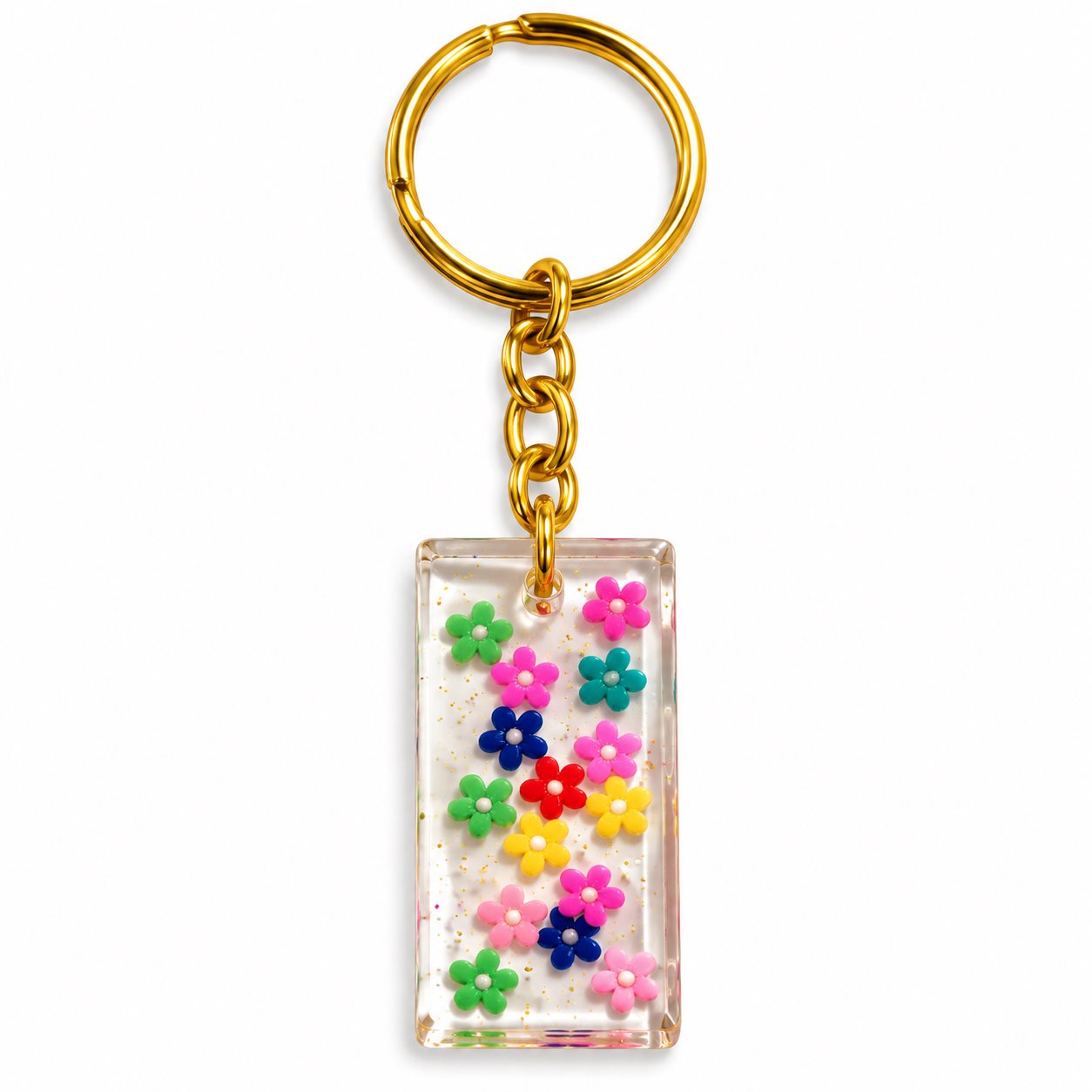 Handmade Resin Rectangle Keychain Rs.199